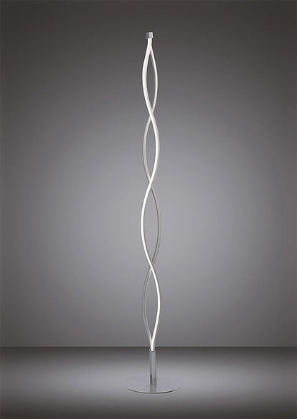 Mantra M4861 Sahara Floor Lamp 21W LED 3000K, 1470lm, Silver/Frosted Acrylic/Polished Chrome, 3yrs Warranty