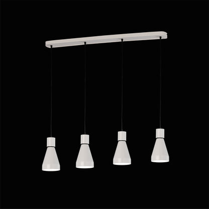 Mantra Fusion Kos E27 Fusion M5840 Kos Linear Pendant 4L 4 x E27 Max 40W, White/ Black
