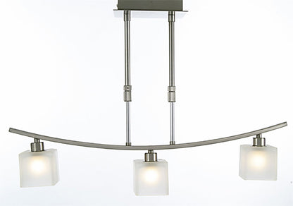 Diyas PILA 3 Light G9  G9 SATIN NICKEL Ceiling Pendant Light Fitting