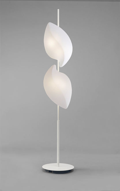 Mantra Natura Floor Lamp 4 Light E27 Outdoor IP44, Matt White/Opal White