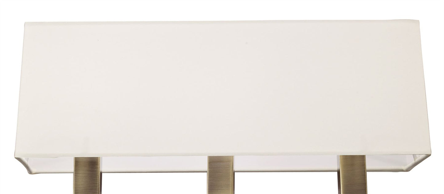 Mantra Akira Wall Light Switched 3 Light E14, Antique Brass with Cream Shade