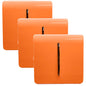Trendi 1 Gang 2 Way 240V Screwless Artistic Modern Glossy 10 Amp Chrome Rocker Electrical Wall Light Switch in Sunset Orange (3 pack)