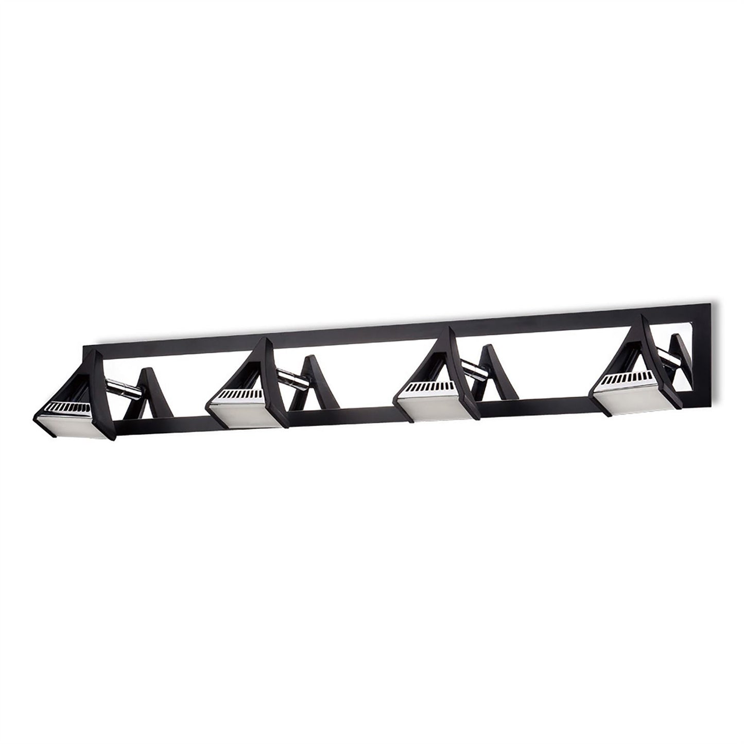 Mantra Fusion Filippo Linear Spot Light 4 Light LED 20W 3000K, 1750lm, Matt Black/Polished Chrome, 3yrs Warranty