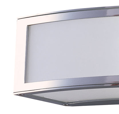 Mantra Duna GU10 Wall Light 1 Light L1/SGU10, Polished Chrome/White Acrylic, CFL Lamps INCLUDED