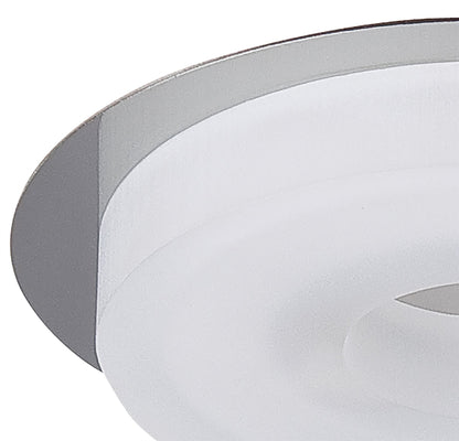 Mantra Fusion Marcel Recessed Down Light 6W LED Round 3000K IP44, 550lm, Polished Chrome/Frosted Acrylic, Cut Out: 70mm, Driver Included, 3yrs Warranty