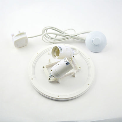 Mantra Huevo E27 Plate 2 Light CFL Indoor with Foot Switch, White