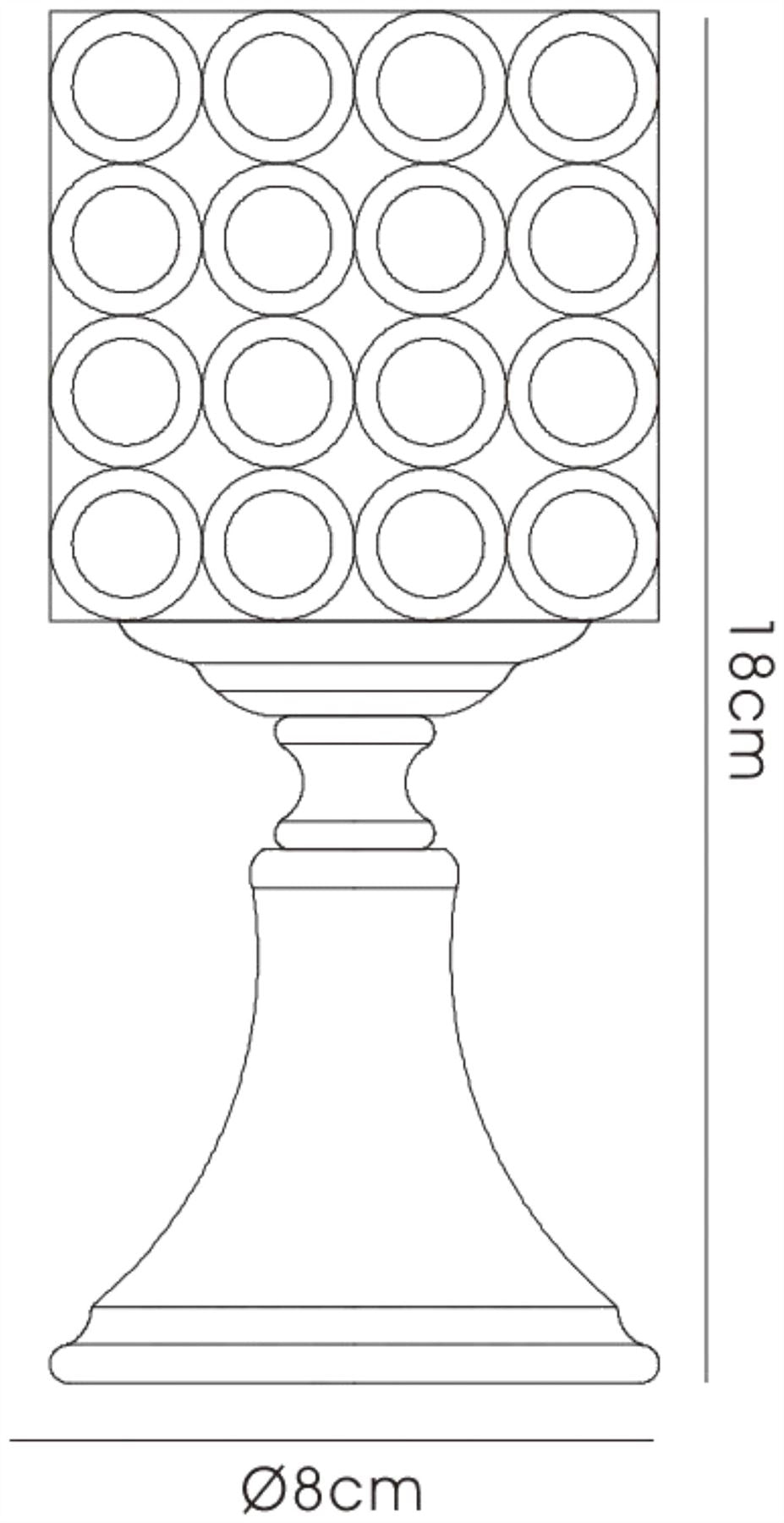 Diyas Home (DH) Malo Small Chalice Crystal Candle Holder Crystal