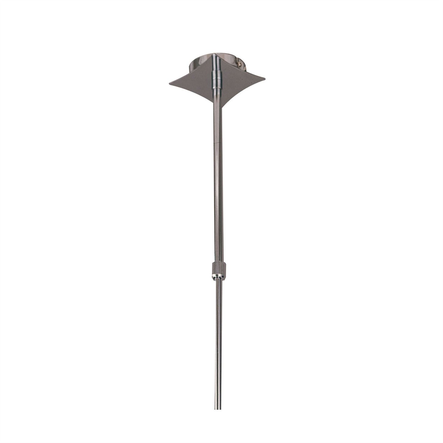 Mantra M0404 Duna Rectangular Telescopic Semi Flush Convertible 4 Light E27, Polished Chrome/White Acrylic, CFL Lamps INCLUDED