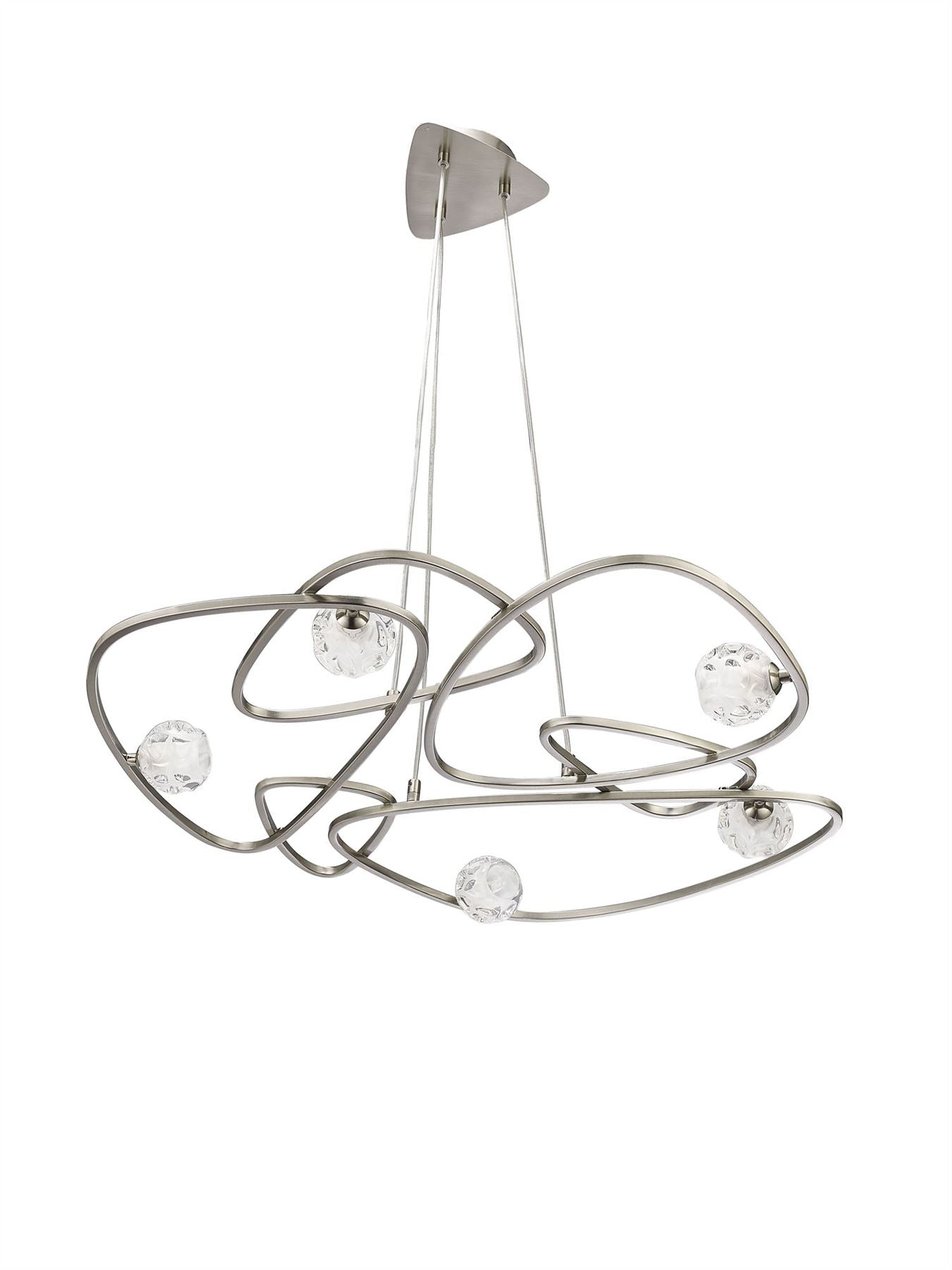 Mantra M5011 Lux Pendant 5 Light G9, Polished Chrome