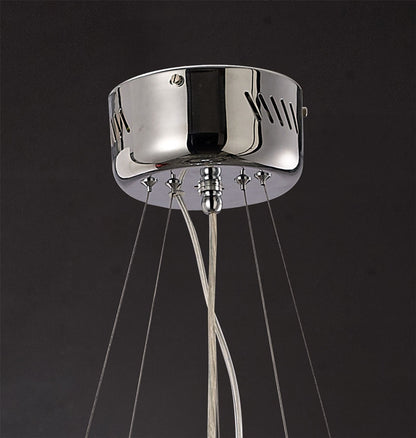 Diyas Atria 65cm  3 Light E27 with LEDs and Remote Control Stainless Steel Ceiling Pendant Light Fitting