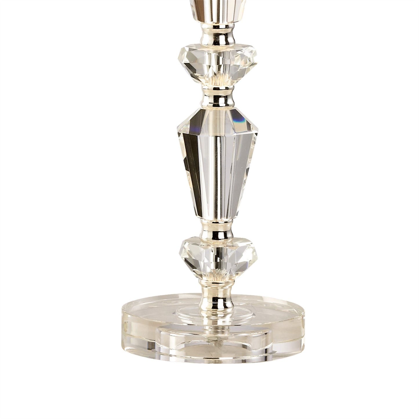 Diyas Renee Crystal Table Lamp WITHOUT SHADE 1 Light E27 Silver Finish