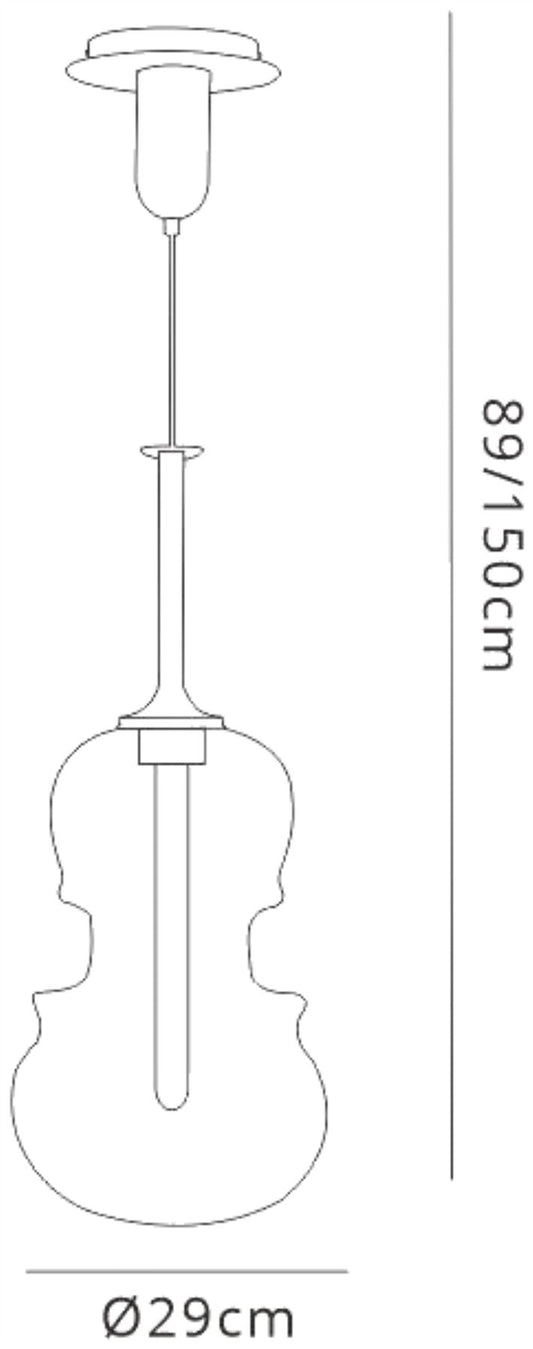 Mantra Sonata Pendant 29cm Round, 1 x E27, Polished Chrome/Graphite