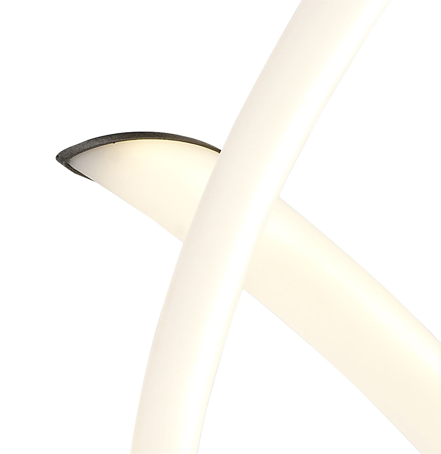Mantra Armonia Wall Light Loop, Dimmable, 18W LED, 3000K, 1350lm, Titanium/Frosted Acrylic, 3yrs Warranty