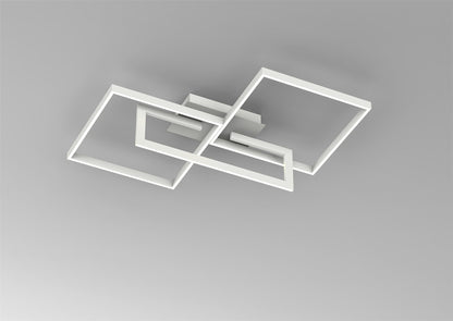 Mantra Fusion Mural Rectangular Ceiling Light, 48W LED, 3000K, 3840lm, IP20, Matt White, 3yrs Warranty