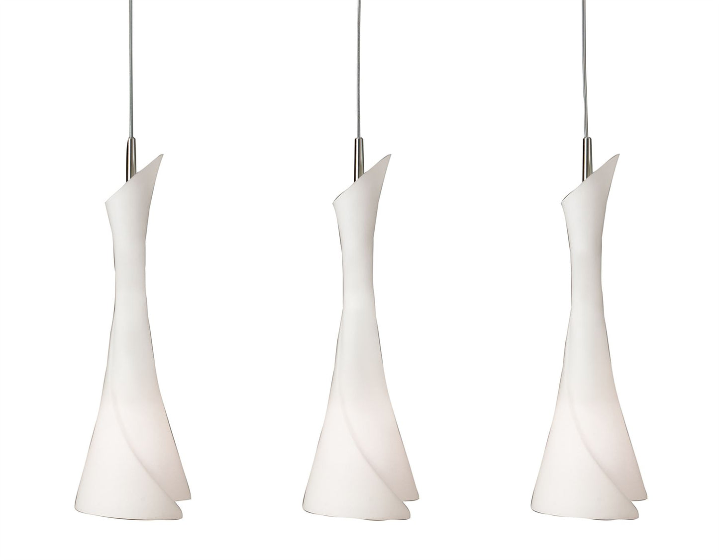 Mantra M0771 Zack Linear Pendant 3 Light E27 Line, Satin Nickel