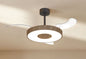 Coin Fan M 49cm 40W LED Dimmable Ceiling With Built-In 30W DC Fan, 3000-5000K Remote, APP, Alexa & Google Voice Control, 6400lm, Walnut/Black