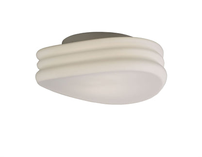 Mantra M3624 Mediterraneo Ceiling/Wall 2 Light E27 Medium, Frosted White Glass
