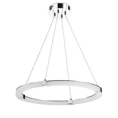 Mantra Fusion Taccia Taccía Pendant 28W LED Round 3000K, 2500lm, Polished Chrome/Frosted Acrylic, 3yrs Warranty