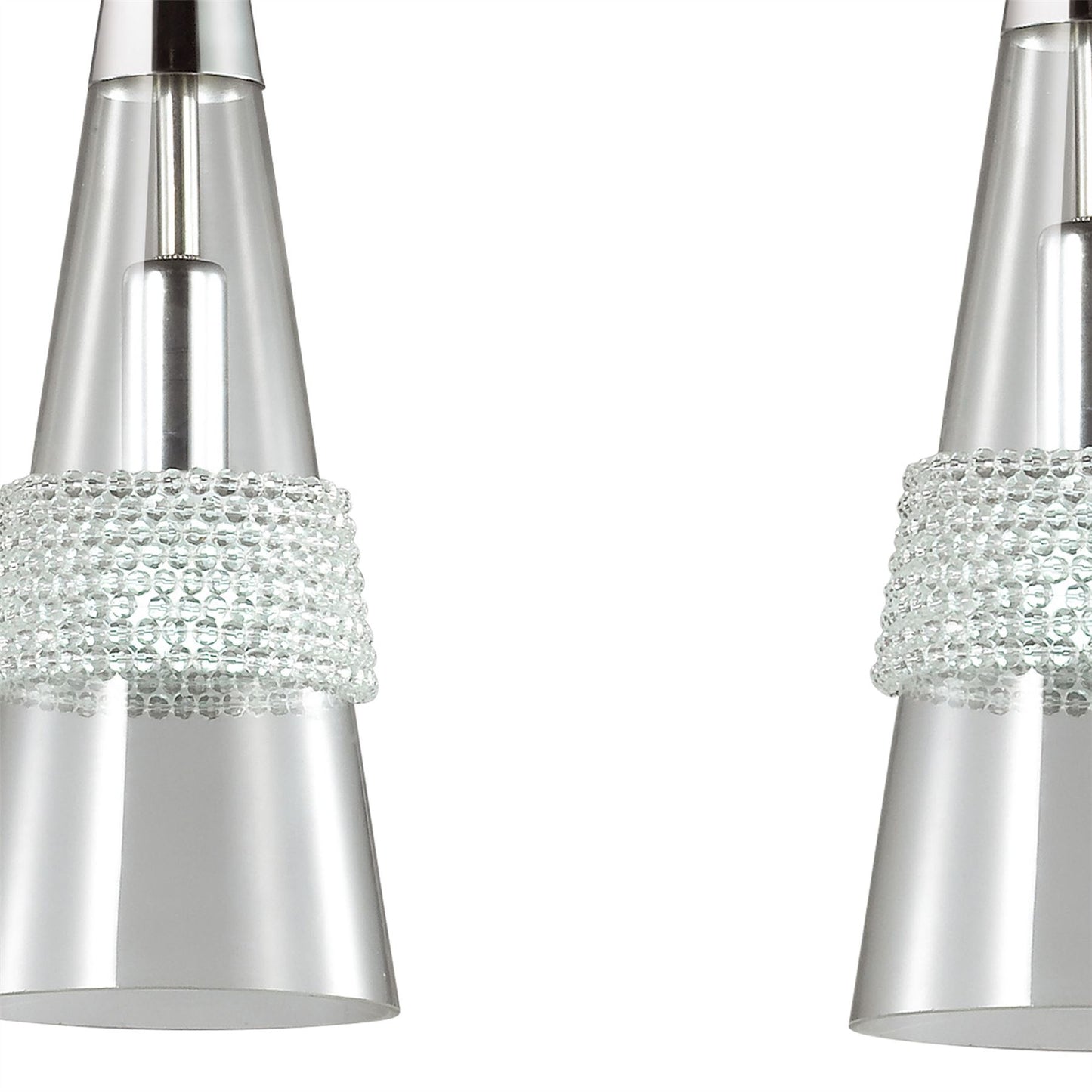 Diyas Emilia  3 Light E14 Linear Polished Chrome/Crystal Ceiling Pendant Light Fitting