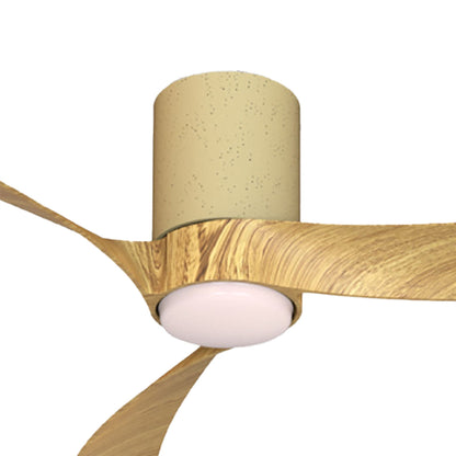 Nemo II L 1.3m 19W LED Dimmable Ceiling Light With Built-In 32W DC Fan, 3000-5000K Remote Control, 3800lm, Wood/White Ceramic, 5yrs Warranty
