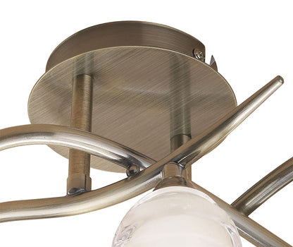 Mantra M1824 Loop Ceiling 3 Light G9 ECO, Antique Brass