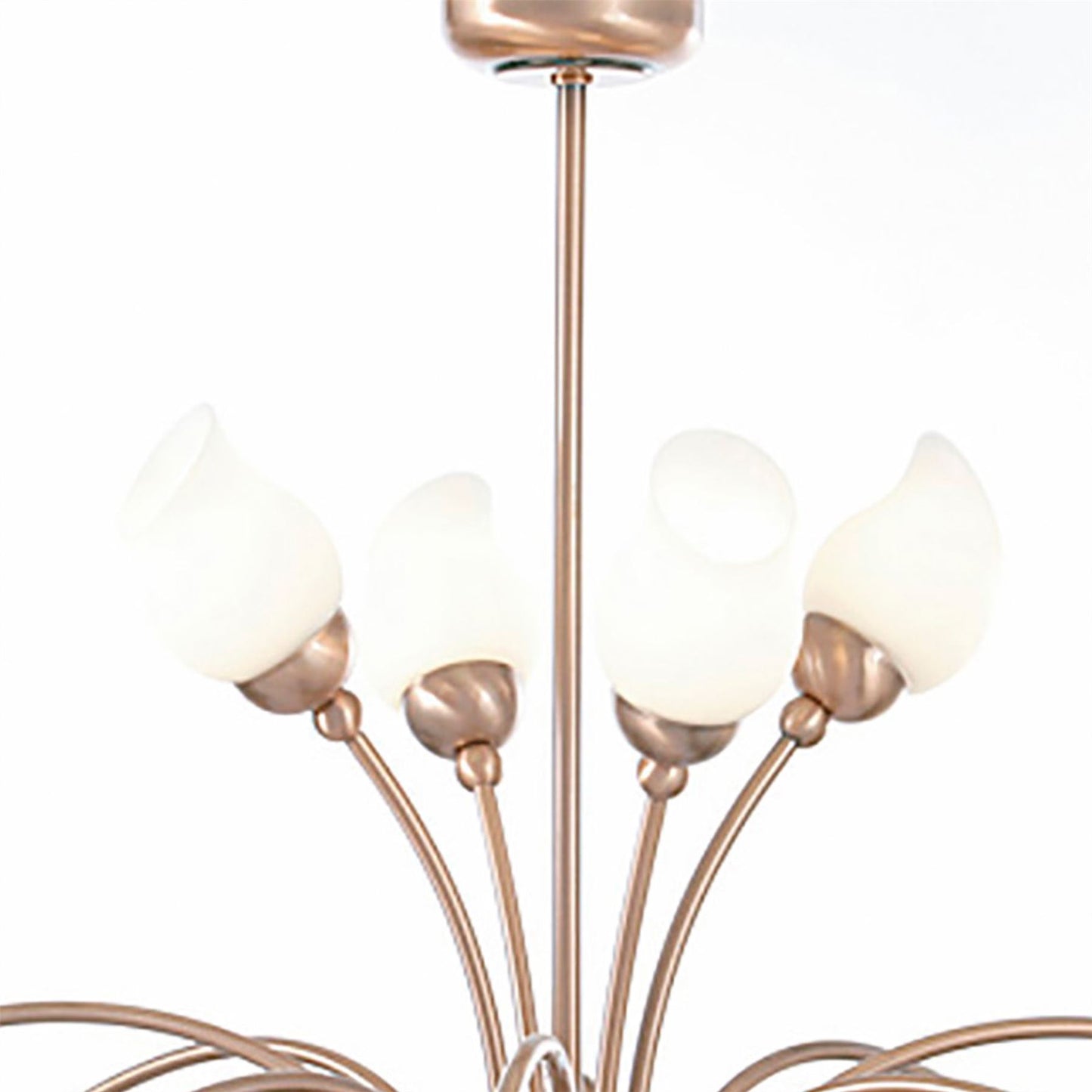 Diyas Rimini 69cm  12 Light G9 Antique Copper/Opal Glass Ceiling Pendant Light Fitting