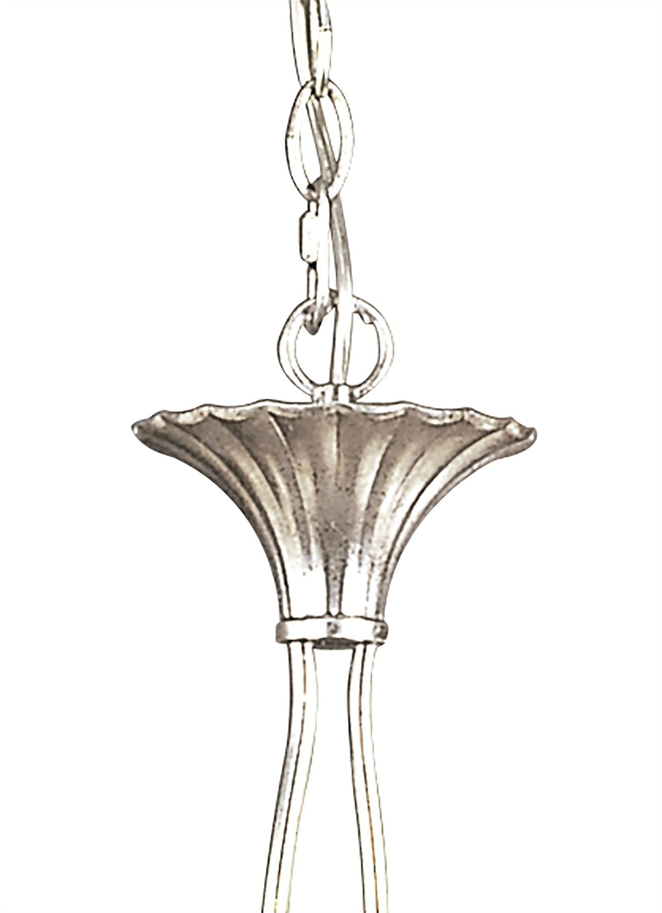 Mantra M0531 Paola Linear Pendant 2 Arm 6 Light E14, Silver Painted with Black Shades & Black Glass Droplets