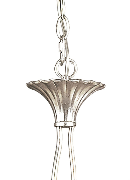 Mantra M0531 Paola Linear Pendant 2 Arm 6 Light E14, Silver Painted with Black Shades & Black Glass Droplets