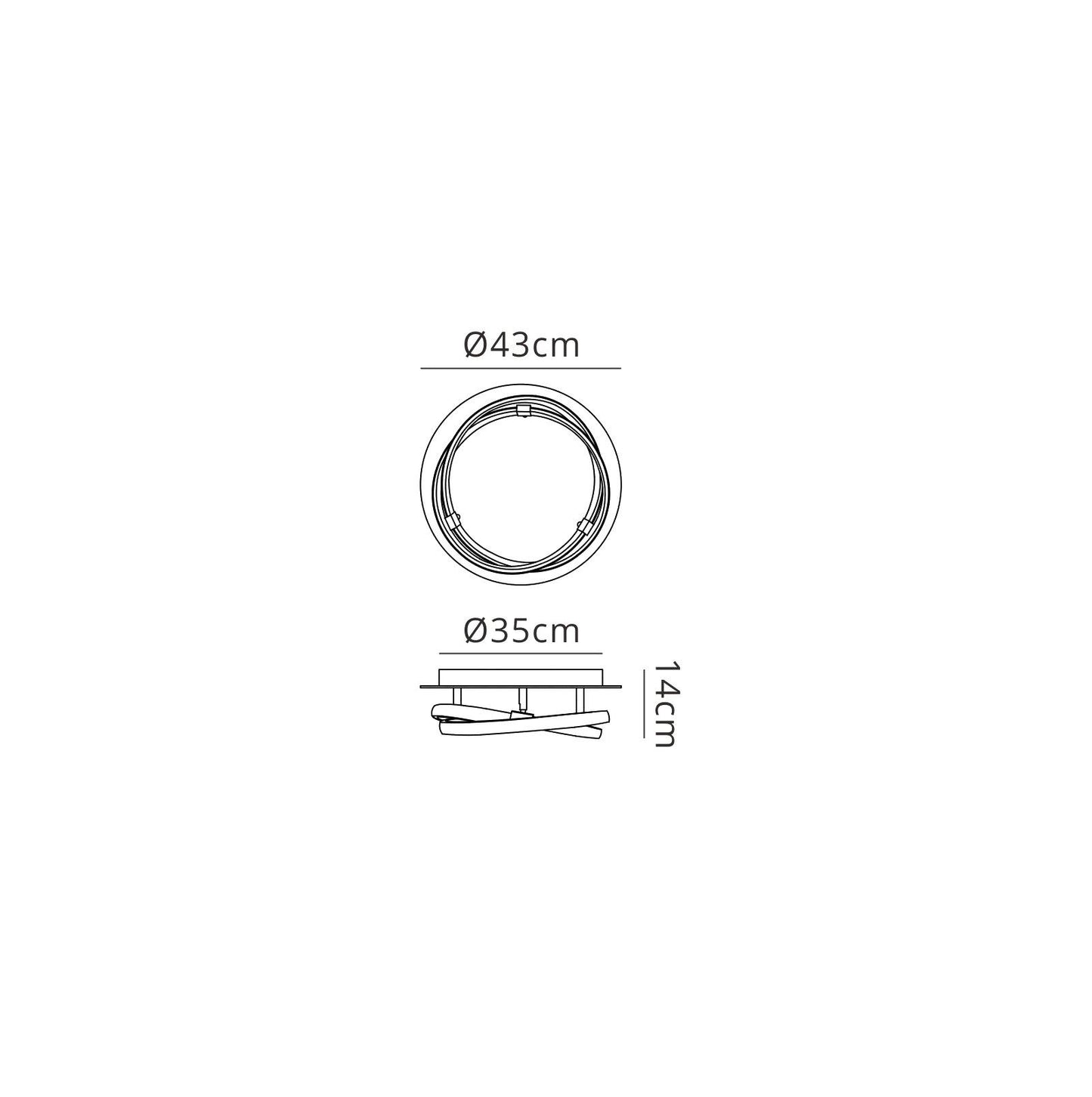 Mantra M5727 Infinity Flush 30W LED 3000K, 2500lm, Dimmable Silver/Polished Chrome/White Acrylic, 3yrs Warranty - M5727 Ceiling