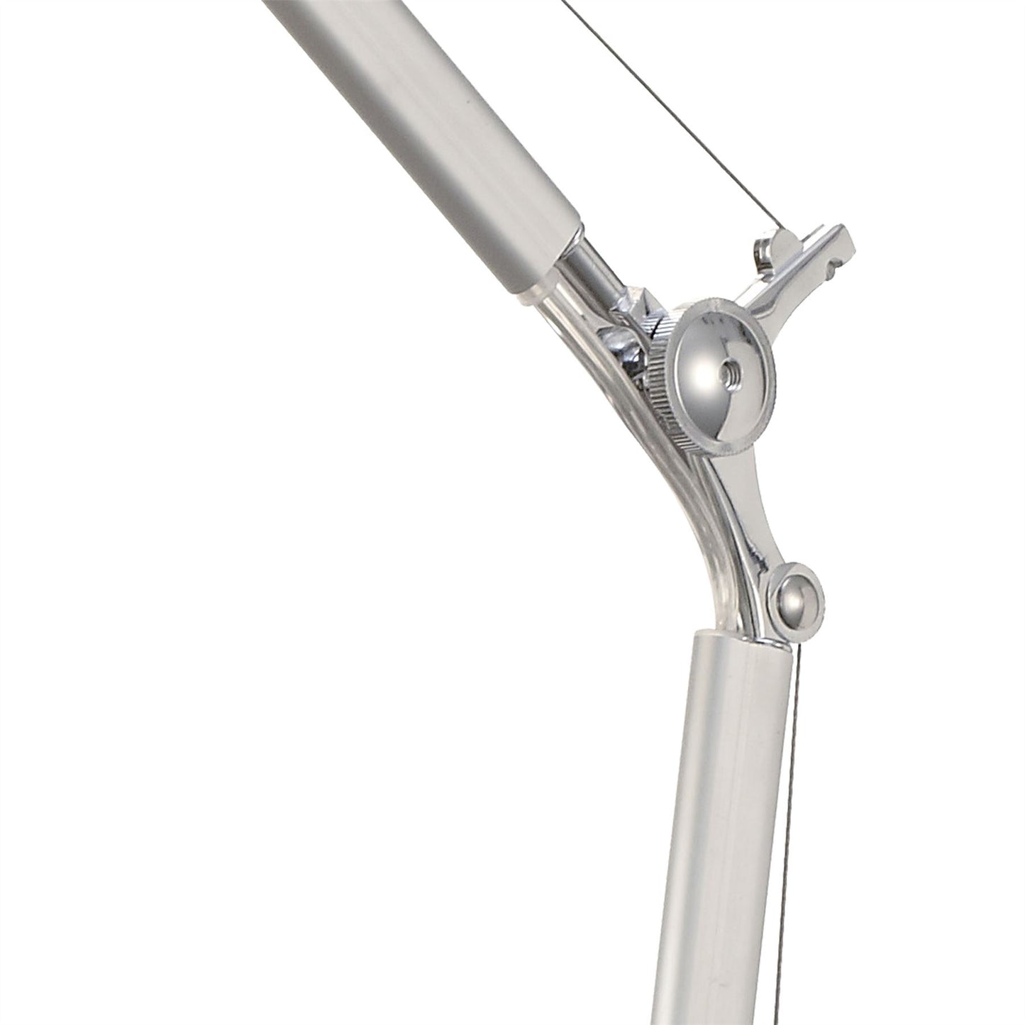 Deco Karis Adjustable Switched Wall Light 1 Light E27 Silver/Polished Chrome c/w Cream Pearl Shade