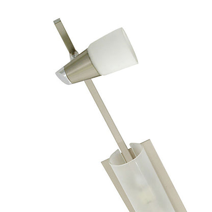 Diyas Anna On Linear Bar 4 Light G9 Satin Chrome/Opal & Frosted Glass