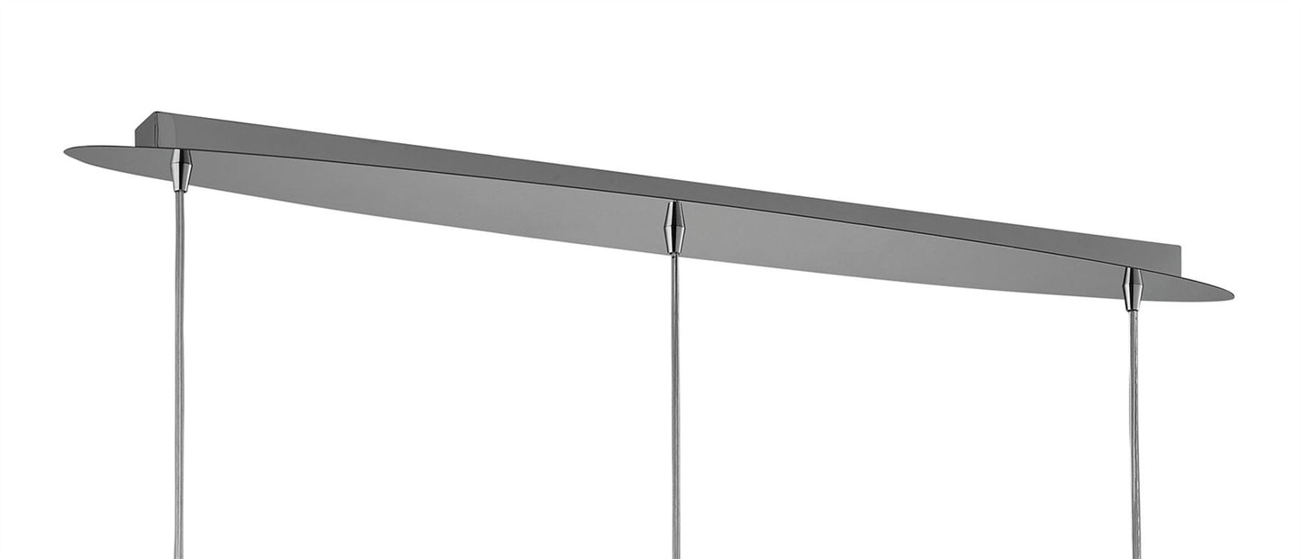 Mantra M3921 O2 Linear Pendant 3 Light G9 Line Small, Polished Chrome