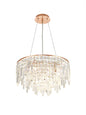 Diyas Maddison 42cm  Round 6 Light G9 Rose Gold/Crystal Ceiling Pendant Light Fitting