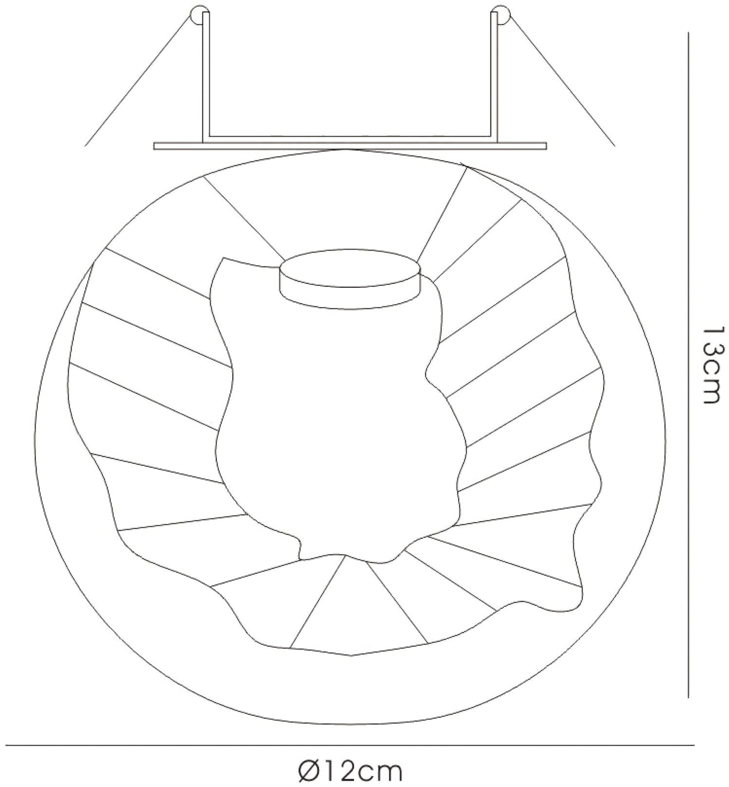 Diyas Salvio 12cm Ceramic  Round Sculpture 1 x 3W LED 4200K Chrome/White, Cut Out: 60mm, 3yrs Warranty  Ceiling Light Fitting