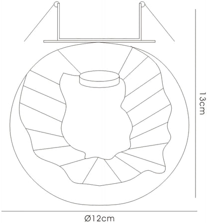 Diyas Salvio 12cm Ceramic  Round Sculpture 1 x 3W LED 4200K Chrome/White, Cut Out: 60mm, 3yrs Warranty  Ceiling Light Fitting