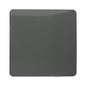 Trendi Artistic Modern Glossy Tactile Single Blanking Plate Charcoal