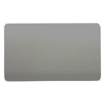 Trendi 2 Gang Artistic Modern Glossy Tactile Double Blanking Plate Light Grey