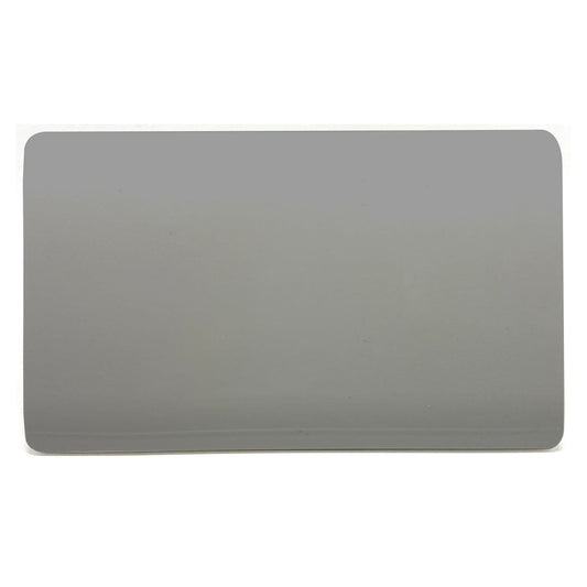 Trendi 2 Gang Artistic Modern Glossy Tactile Double Blanking Plate Light Grey