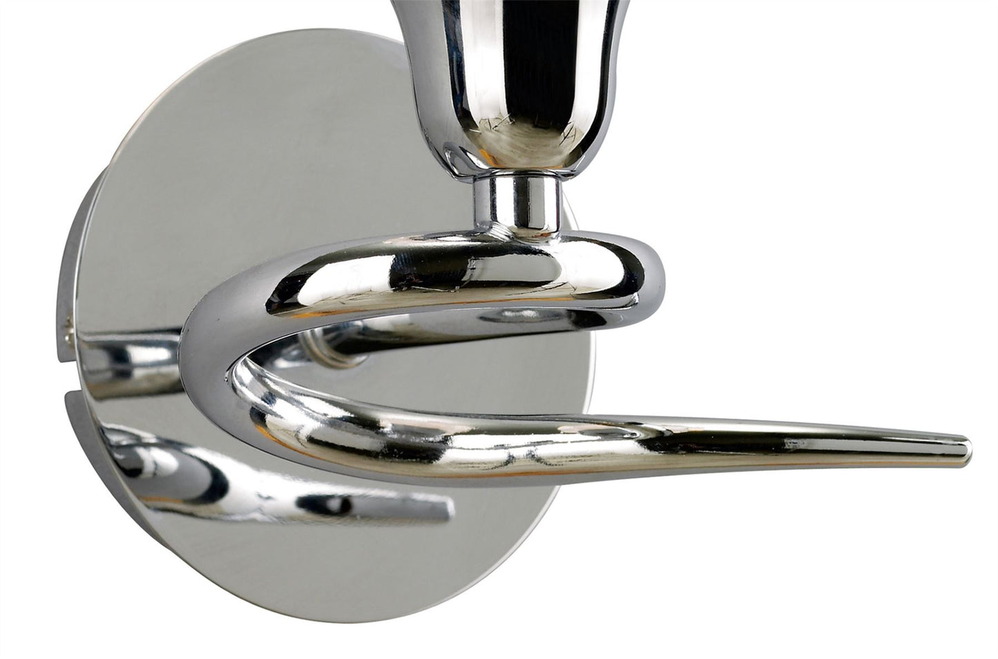 Mantra Amel Wall Light Switched 1 Light L1/SGU10, Polished Chrome, CFL Lamps INCLUDED