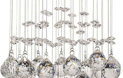 Diyas Colorado 25cm  Cluster 1 Light GU10 Polished Chrome/Crystal Ceiling Pendant Light Fitting
