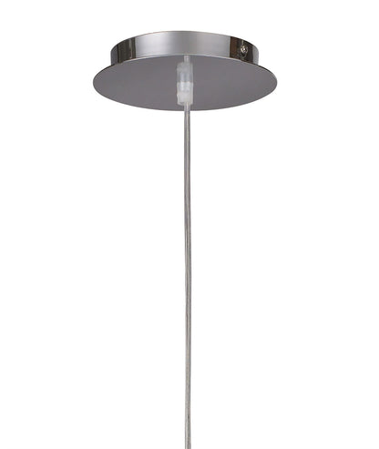Mantra Sintesys 15cm Pendant E27 1 Light E27, Polished Chrome/White Acrylic, CFL Lamps INCLUDED