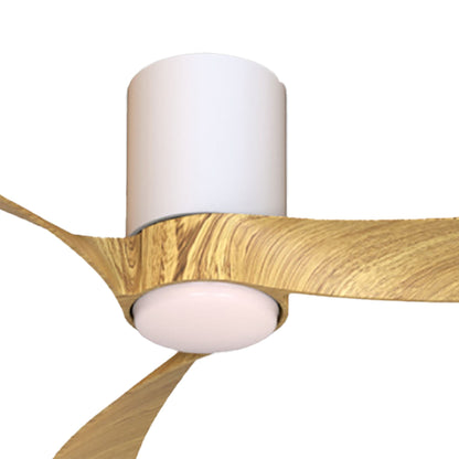 Nemo II L 1.3m 19W LED Dimmable Ceiling Light With Built-In 32W DC Fan, 3000-5000K Remote Control, 3800lm, Wood/White, 5yrs Warranty