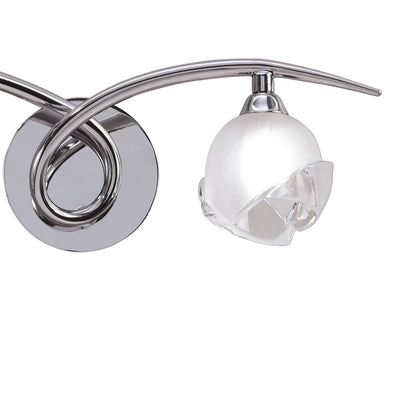 Mantra Fragma Wall Light Switched 2 Light G9, Polished Chrome