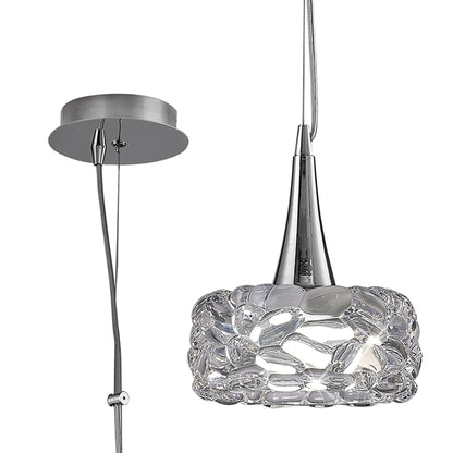 Mantra M3933 O2 Pendant 1 Light E27 Large, Polished Chrome