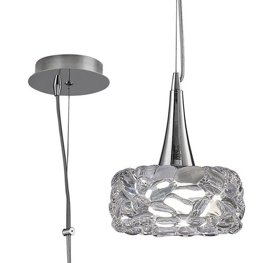 Mantra M3933 O2 Pendant 1 Light E27 Large, Polished Chrome