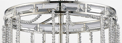 Diyas Adina  4 Light E14 Polished Nickel/Crystal Ceiling Pendant Light Fitting