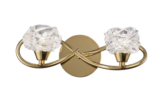 Mantra Maremagnum Wall Light Switched 2 Light G9, French Gold
