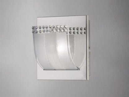 Diyas Charis Wall Light 1 Light G9 Polished Chrome/Glass/Crystal