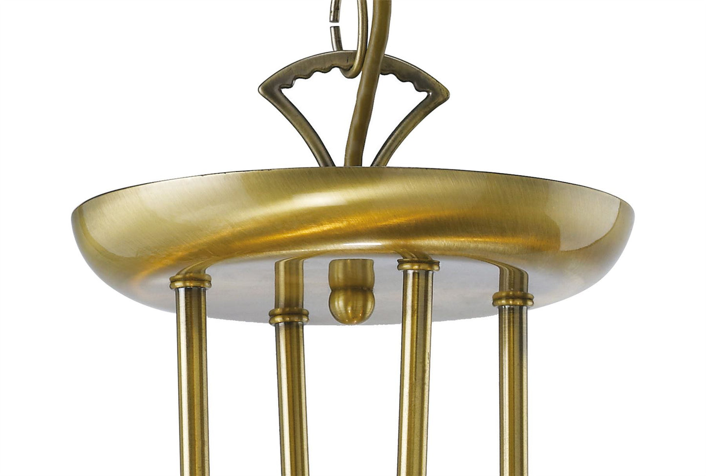 Diyas Ashton 53cm  8 Light G9 Antique Brass/Crystal Ceiling Pendant Light Fitting