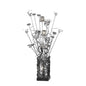 Diyas Home Koil Aluminium (DH) Koil Crystal Table Lamp 4 Light G4 Aluminium/Black, NOT LED/CFL Compatible